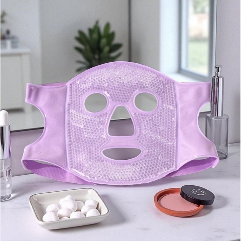 Dwustronna, żelowa chłodząco - rozgrzewająca maseczka na twarz, relaksująca