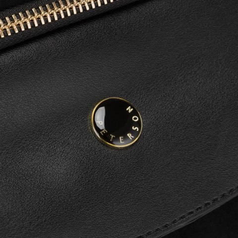 Czarna torebka damska mała listonoszka na suwak miejska saszetka crossbody - Peterson