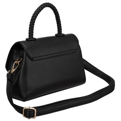 Listonoszka damska mała czarna torebka crossbody ze skóry ekologicznej - Peterson