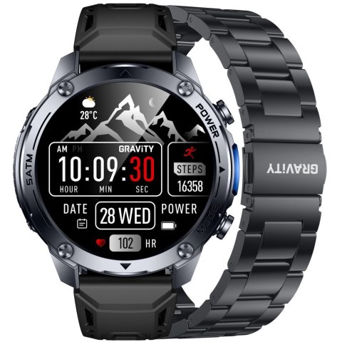 SMARTWATCH MĘSKI GRAVITY GT34-2 - AMOLED, DODATKOWA BRANSOLETA (sg060b)