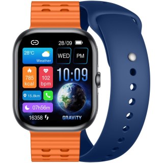 SMARTWATCH MĘSKI GRAVITY GT29-2 - ROZMOWY BLUETOOTH, DODATKOWY PASEK (sg057b)