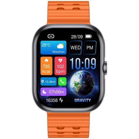 SMARTWATCH MĘSKI GRAVITY GT29-2 - ROZMOWY BLUETOOTH, DODATKOWY PASEK (sg057b)