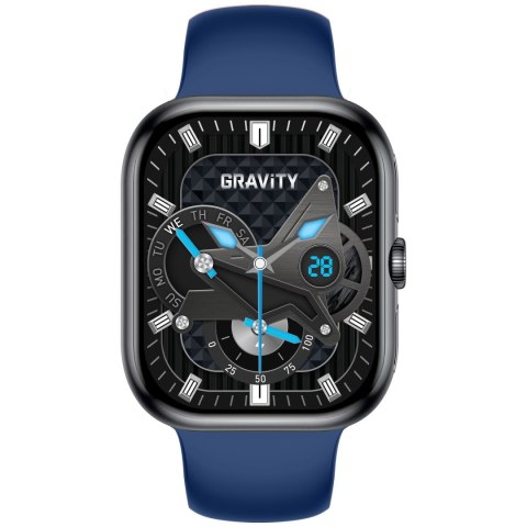 SMARTWATCH MĘSKI GRAVITY GT29-2 - ROZMOWY BLUETOOTH, DODATKOWY PASEK (sg057b)