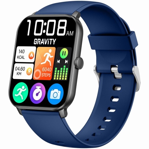 Smartwatch Damski Gravity GT36-6 Złoty Mesh | Pulsometr i Powiadomienia
