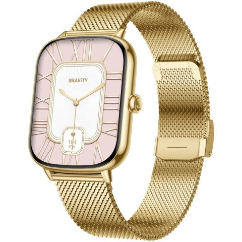 SMARTWATCH DAMSKI GRAVITY GT30-2 - ROZMOWY BLUETOOTH, DODATKOWY PASEK (sg058b)