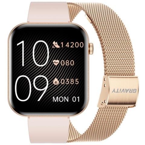SMARTWATCH DAMSKI GRAVITY GT45-2- DODATKOWA BRANSOLETA (sg059b)