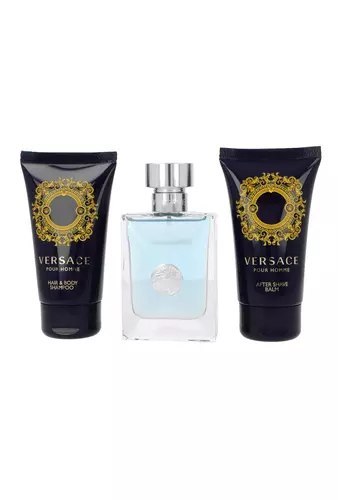 Zestaw Versace Pour Homme Edt 50ml + After Shave Balm 50ml + Hair & Body Shampoo 50ml