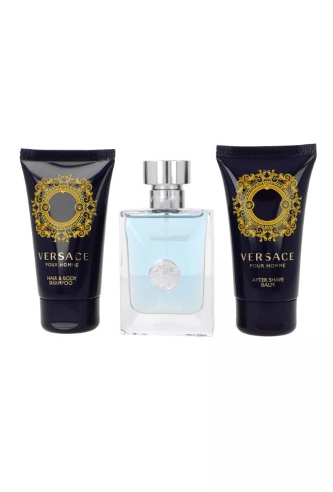 Zestaw Versace Pour Homme Edt 50ml + After Shave Balm 50ml + Hair & Body Shampoo 50ml