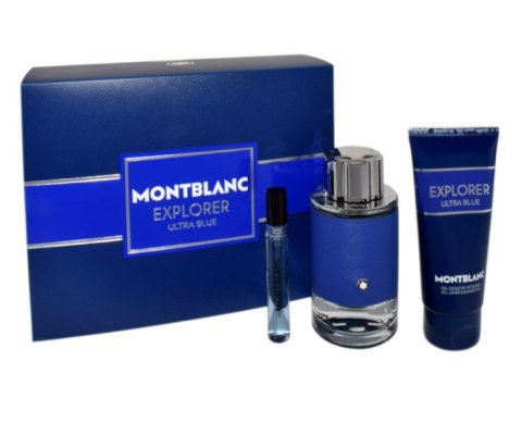 Zestaw Montblanc Explorer Ultra Blue Edp 100ml + Travel Spray 7,5ml + Shower Gel 100ml