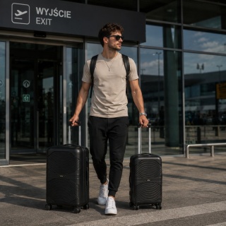 Zestaw 3 walizek podróżnych 3w1 na kółkach ABS Premium WP12CZ
