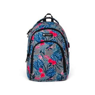 Komfortowy wzorzysty plecak Peterson z portem USB 25L – plecak szkolny, miejski i sportowy