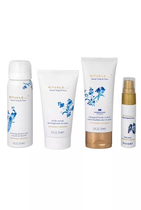 Zestaw Rituals Amsterdam Collection Medium Body Cream 70ml + Foaming Shower Gel 50ml + Body Scrub 70ml + Body Mist 20ml + Pouch