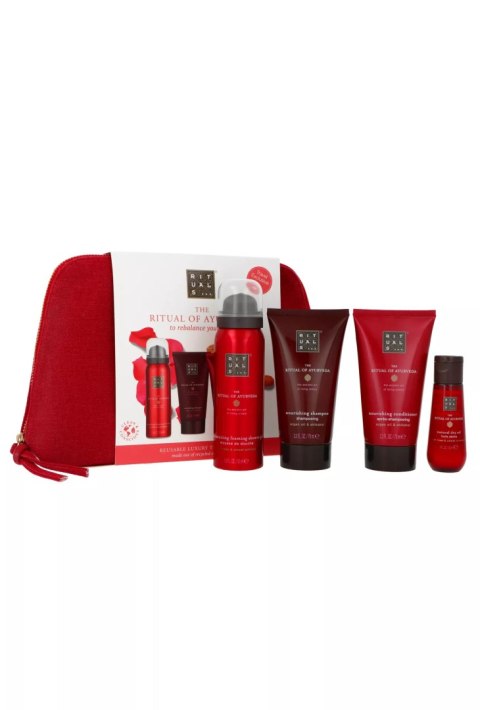 Zestaw Rituals The Ritual of Ayurveda Shampoo 70ml + Conditioner 70ml + Foaming Shower Gel 50ml + Dry Body and Hair Oil 30 ml + 