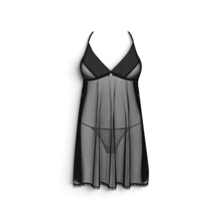 Babydoll 🖤 i stringi Latinesa Obsessive czarne XS/S – zmysłowy komplet bielizny damskiej