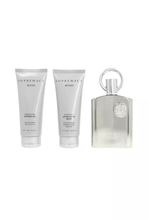 Zestaw Afnan Supremacy Silver Edp 100ml + Shower Gel 100ml + After Shave Balm 100ml