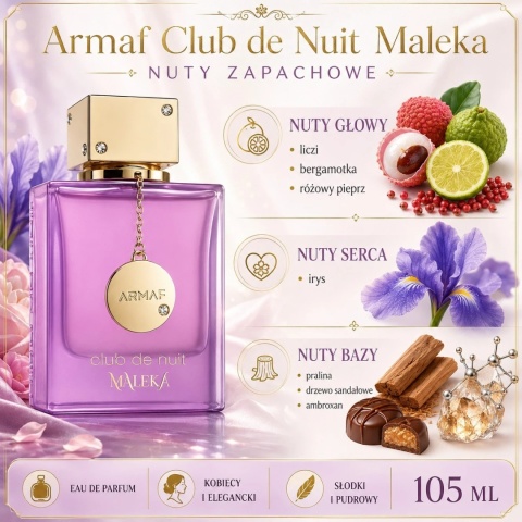 Armaf Club de Nuit Maleka EDP 105 ml – damskie perfumy arabskie