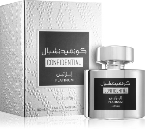 Lattafa Confidential Platinum 100ml – Świeże Perfumy Arabskie dla Mężczyzn