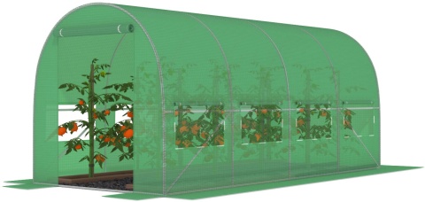 Tunel Foliowy ZIELONY z oknami - 10m2 = 400*250*200