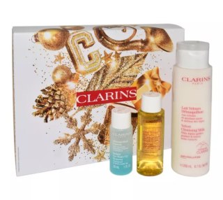 Zestaw Clarins Velvet Clensing Milk 200ml + Instant Eye Make-Up Remover 30ml + Hydrating Toning Lotion 50ml