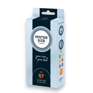 Dopasowane prezerwatywy mister size 57 mm 10szt