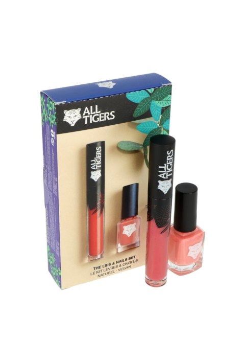 Zestaw All Tigers Natural & Vegan Lips & Nails Lipstick 683 Make Your Mark 8ml + Nail Polish 193 Take Your Chance 11ml
