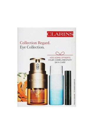 Zestaw Clarins Collection Regard Double Serum Eye 20ml + Instant Eye Make Up Remover 30ml + Mascara Supra Lift & Curl 3ml