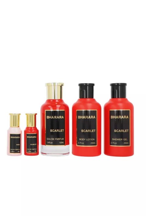 Zestaw Bharara Collection: Scarlet Edp 100ml + Shower Gel 200ml + Body Lotion 200ml + Edp 10ml + Rose Edp 10ml