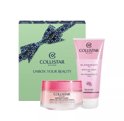 Zestaw Collistar Unbox Your Beauty Idroattiva Fresh Hydrating Cream 50ml + Gentle Scrub 100ml