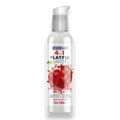 4 In 1 Lubricant Poppin Wild Cherry 118ml – Smakowy Żel Intymny 4w1