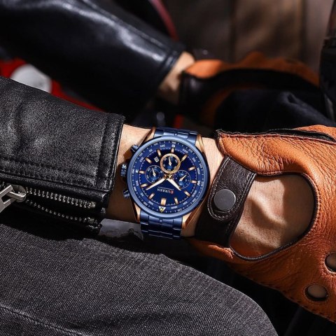 ZEGAREK MĘSKI CURREN 8399 (zc016d -CHRONOGRAF +BOX