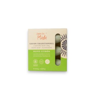 Mydło oliwne z olejkiem z trawy cytrynowej 3 x 150 g