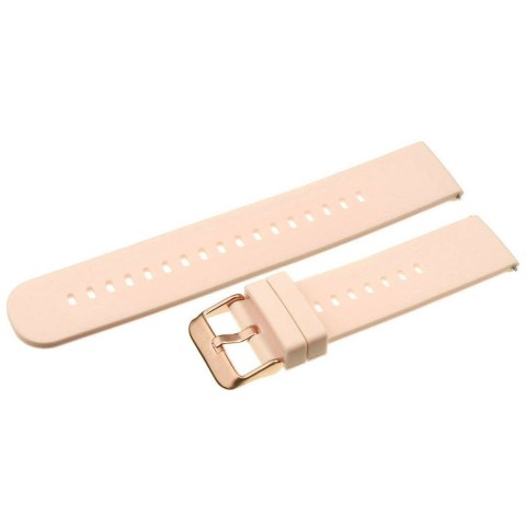 Pasek gumowy do zegarka U27 - jasny róż/rosegold - 18mm