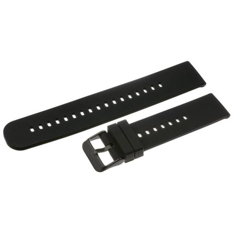 Pasek gumowy do zegarka U27 - czarny/czarny - 20mm