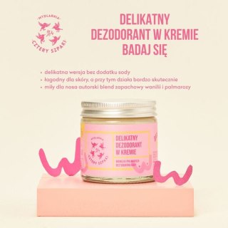 Delikatny dezodorant w kremie WANILIA I PALMAROZA bez dodatku sody