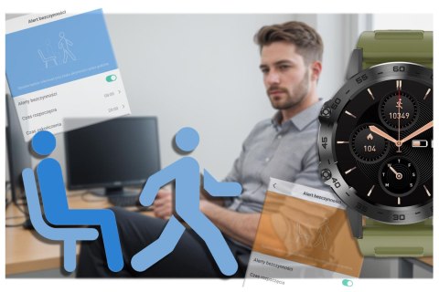SMARTWATCH MĘSKI GRAVITY GT9-12 - WYKONYWANIE POŁĄCZEŃ, CIŚNIENIOMIERZ (sg021l)