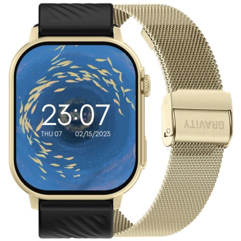 SMARTWATCH UNISEX GRAVITY GT15-6 - ROZMOWY BLUETOOTH, DODATKOWY PASEK (sg029f)