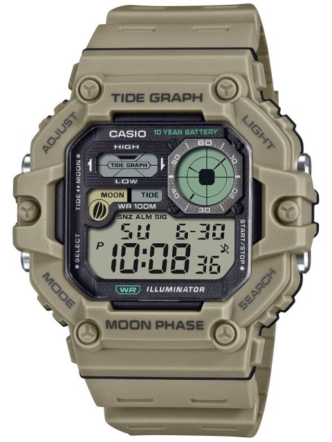 ZEGAREK MĘSKI CASIO Digital Moonphase WS-1700H-5AVDF