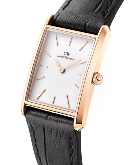 ZEGAREK DAMSKI DANIEL WELLINGTON Bound Black Crocodile Rose Gold DW00100693 + BOX