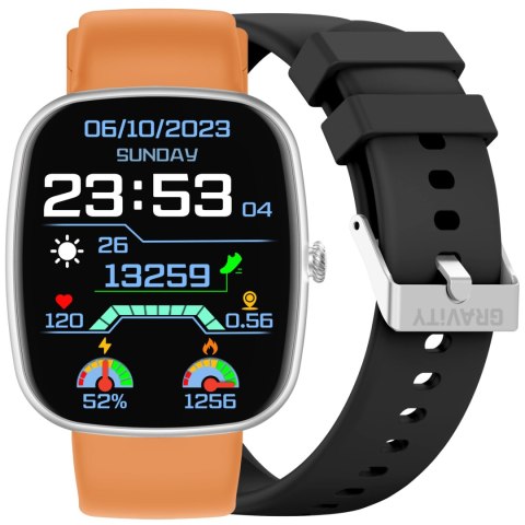 SMARTWATCH UNISEX GRAVITY GT18-4 - ROZMOWY BLUETOOTH, DODATKOWY PASEK (sg036d)