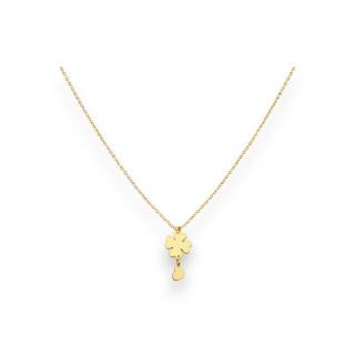 Naszyjnik stal szlachetna pozłacana 14k złotem KONICZYNKA i serce