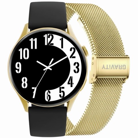 SMARTWATCH DAMSKI GRAVITY GT11-1 - AMOLED, DODATKOWY PASEK (sg044a)