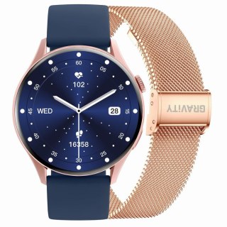 SMARTWATCH DAMSKI GRAVITY GT11-6 - AMOLED, DODATKOWY PASEK (sg044f)