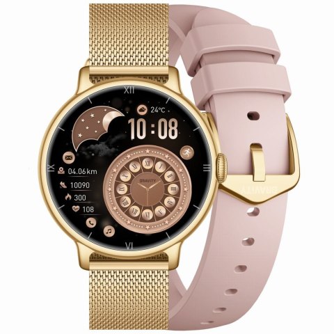 SMARTWATCH DAMSKI GRAVITY GT33-1 - AMOLED, DODATKOWY PASEK (sg048a)