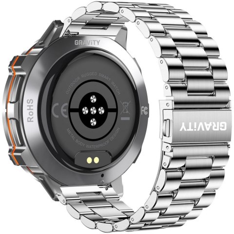 SMARTWATCH MĘSKI GRAVITY GT42-3 - AMOLED, DODATKOWA BRANSOLETA (sg056c)