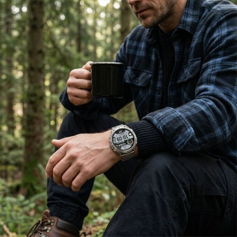 SMARTWATCH MĘSKI GRAVITY GT42-3 - AMOLED, DODATKOWA BRANSOLETA (sg056c)