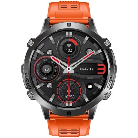 SMARTWATCH MĘSKI GRAVITY GT42-5 - AMOLED, DODATKOWA BRANSOLETA (sg056e)