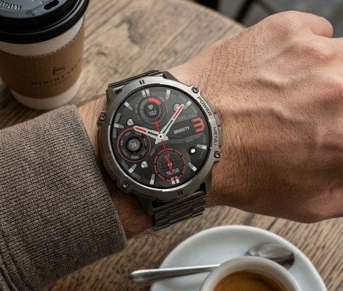 SMARTWATCH MĘSKI GRAVITY GT42-5 - AMOLED, DODATKOWA BRANSOLETA (sg056e)