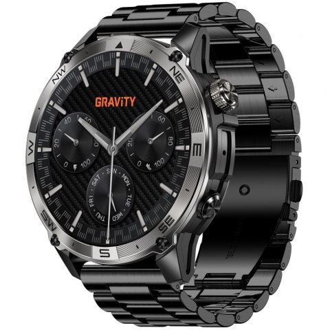 SMARTWATCH MĘSKI GRAVITY GT46-1 - AMOLED, DODATKOWA BRANSOLETA(sg055a)