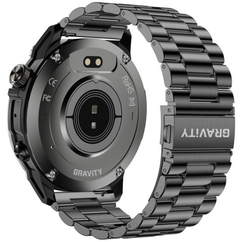 SMARTWATCH MĘSKI GRAVITY GT46-1 - AMOLED, DODATKOWA BRANSOLETA(sg055a)