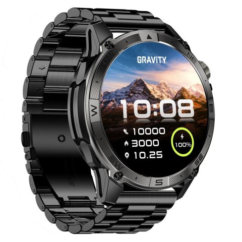 SMARTWATCH MĘSKI GRAVITY GT46-4 - AMOLED, DODATKOWA BRANSOLETA (sg055d)